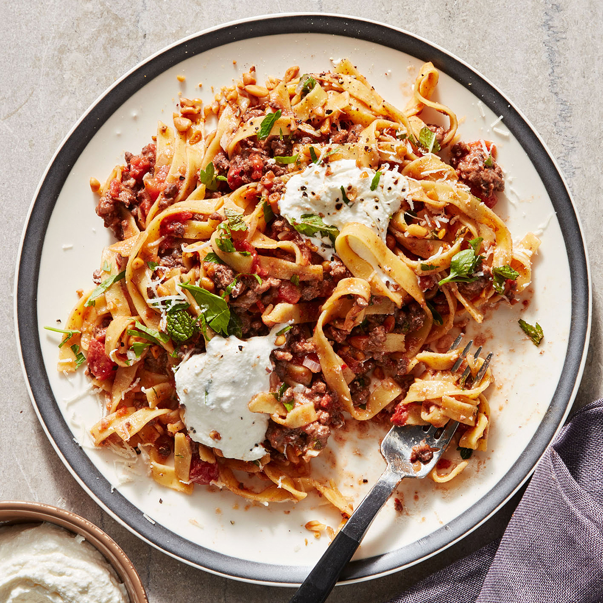 Rachael Ray's Lamb & Pine Nut Ragu with Egg Pasta