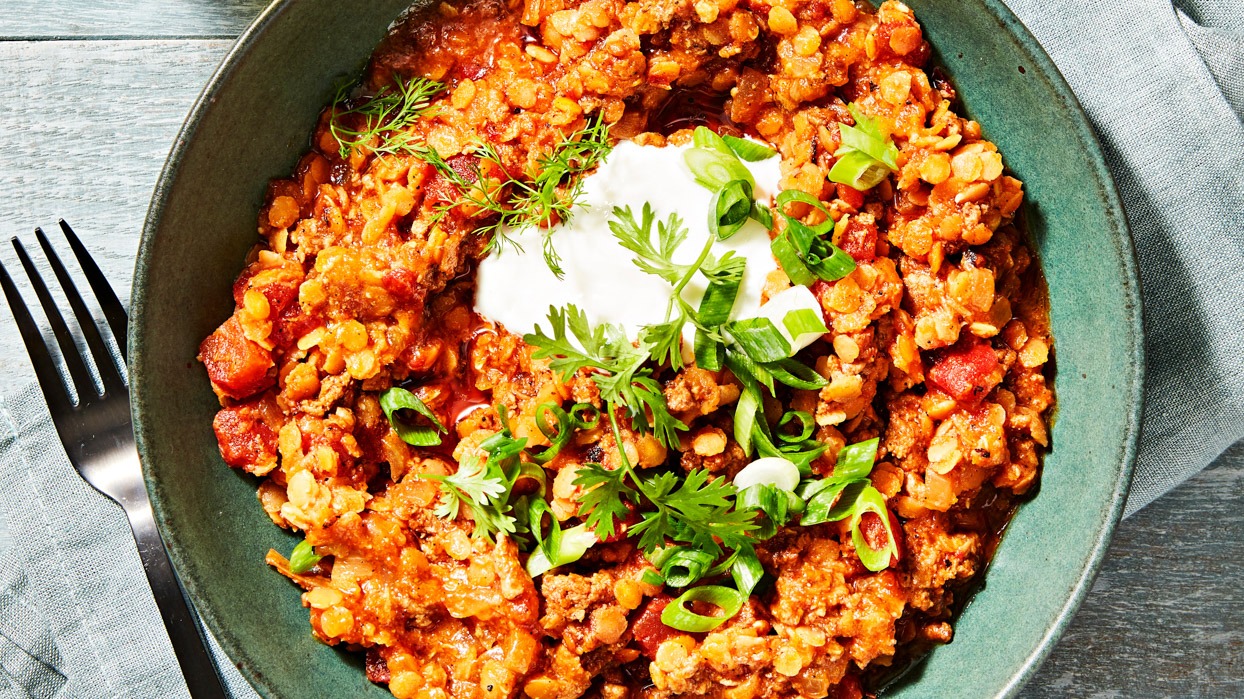 Ground Meat & Red Lentil Curry Recipe