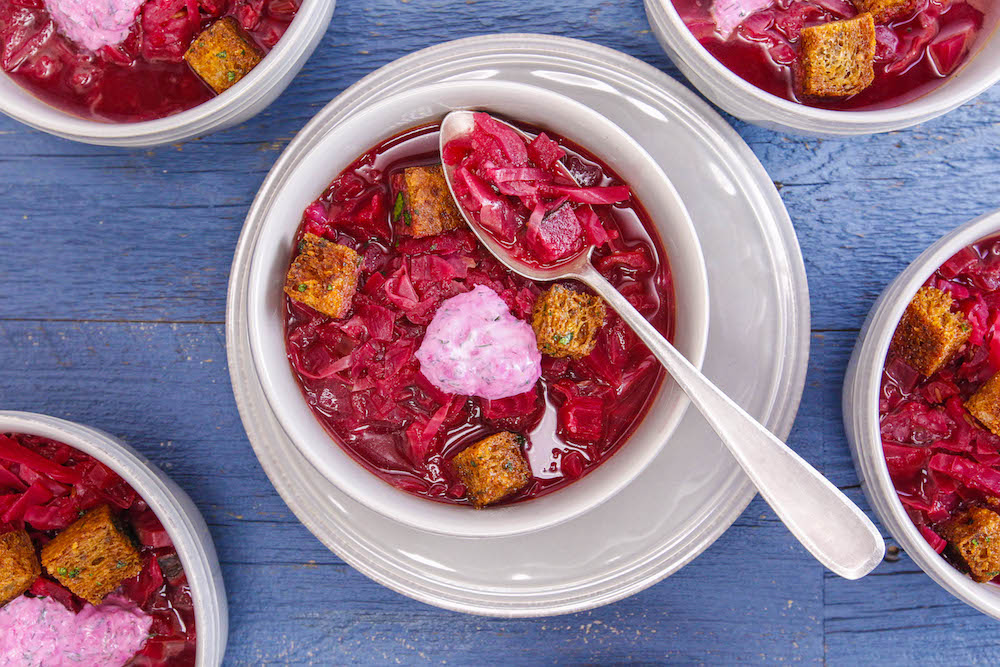 Red Cabbage, Beet and Apple Soup