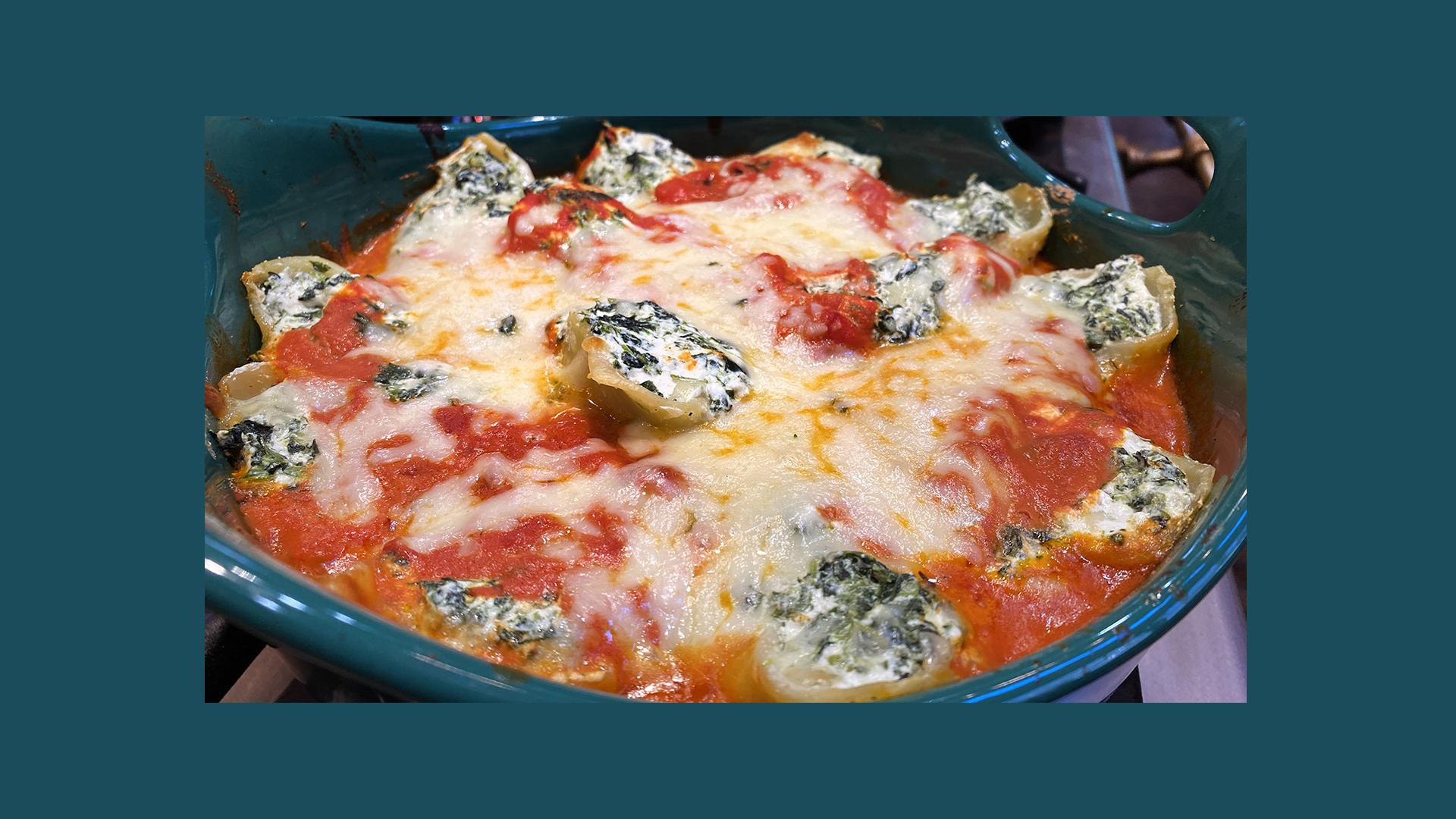 SpinachRicotta Stuffed Shells With Creamy Vodka Sauce Rachael Ray