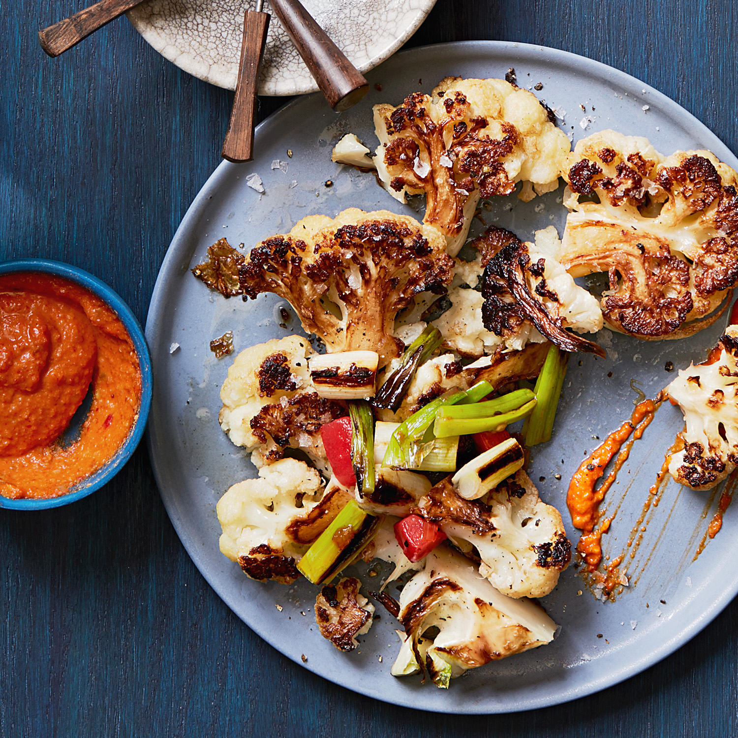 Cauliflower Steaks with Romesco Sauce