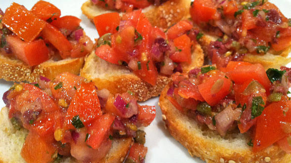 Crostini Bar: Puttanesca Bruschetta