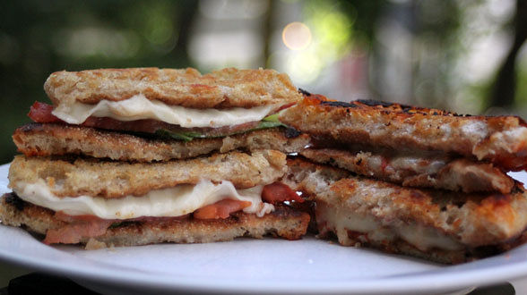 Back to School Snack: Inside-Out English Muffin Grilled Cheese and...