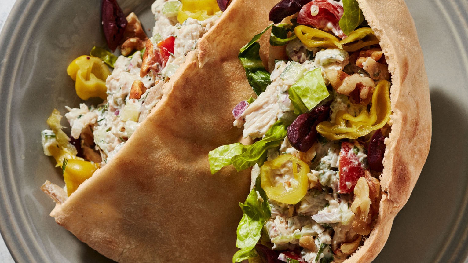 Greek Chicken Salad with Yogurt Ranch Dressing And Feta