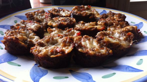 Mini Muffin Philly Cheesesteak Bites