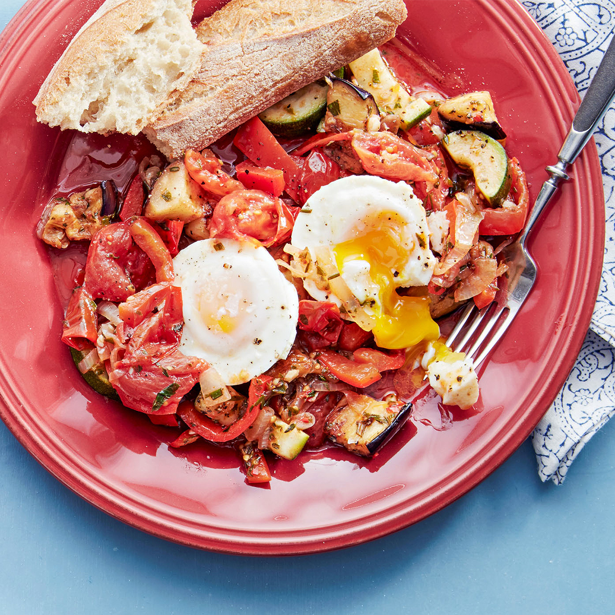 Ratatouille with Oven-Poached Eggs