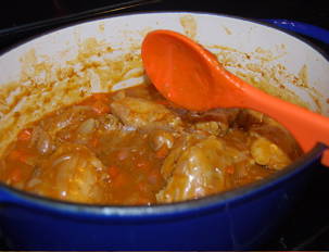 Paprika Chicken Stew with Potato Pierogies