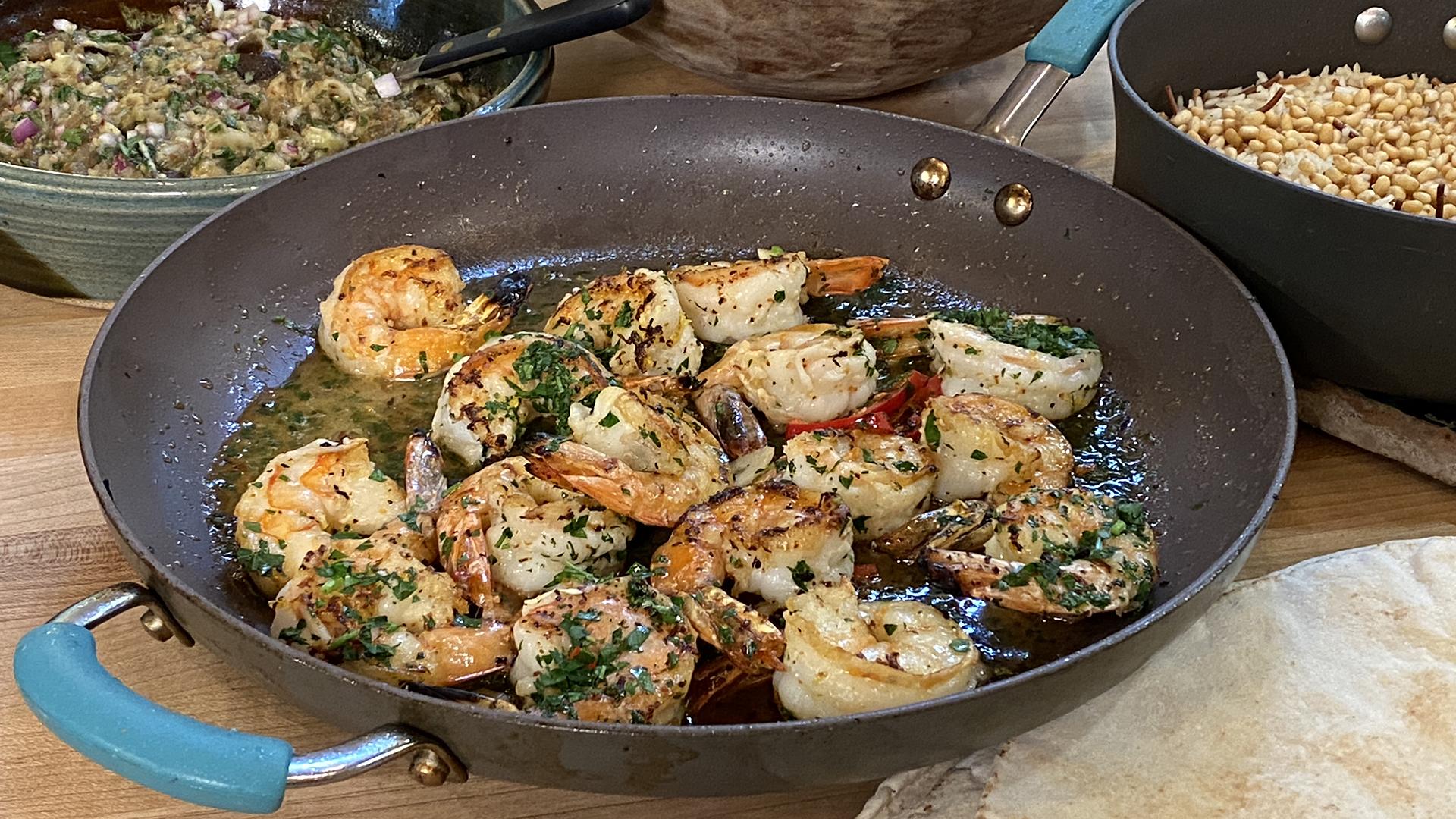 Greek-Style Shrimp Scampi with Ouzo