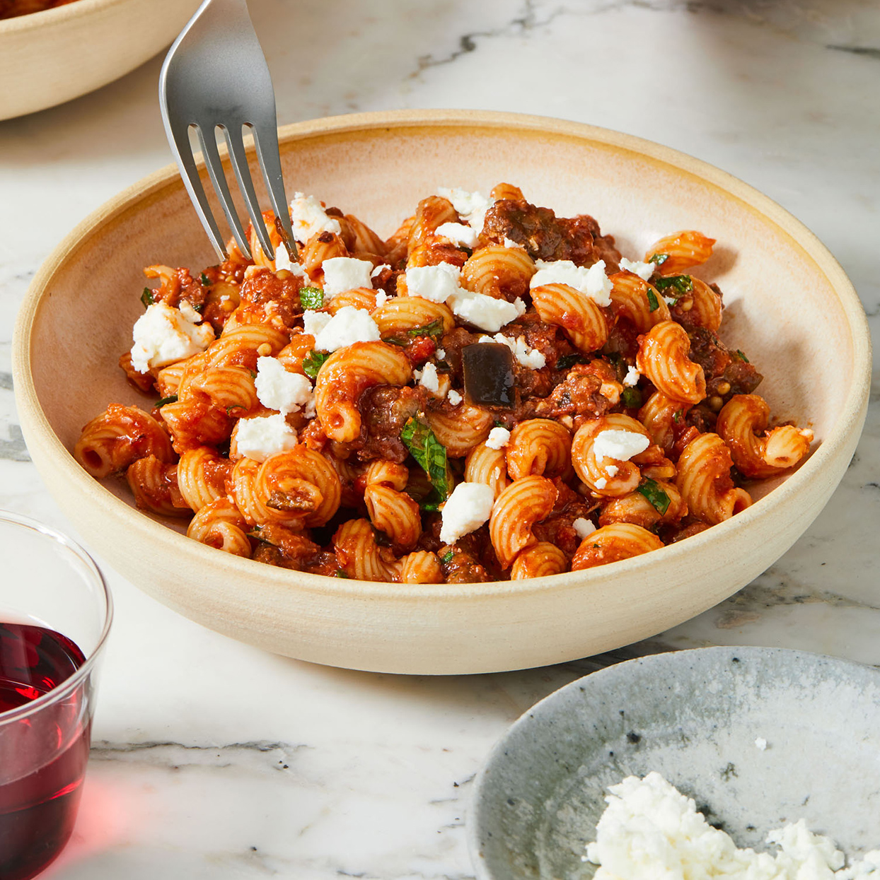 Fusilli with Merguez & Eggplant Recipe | Rachael Ray