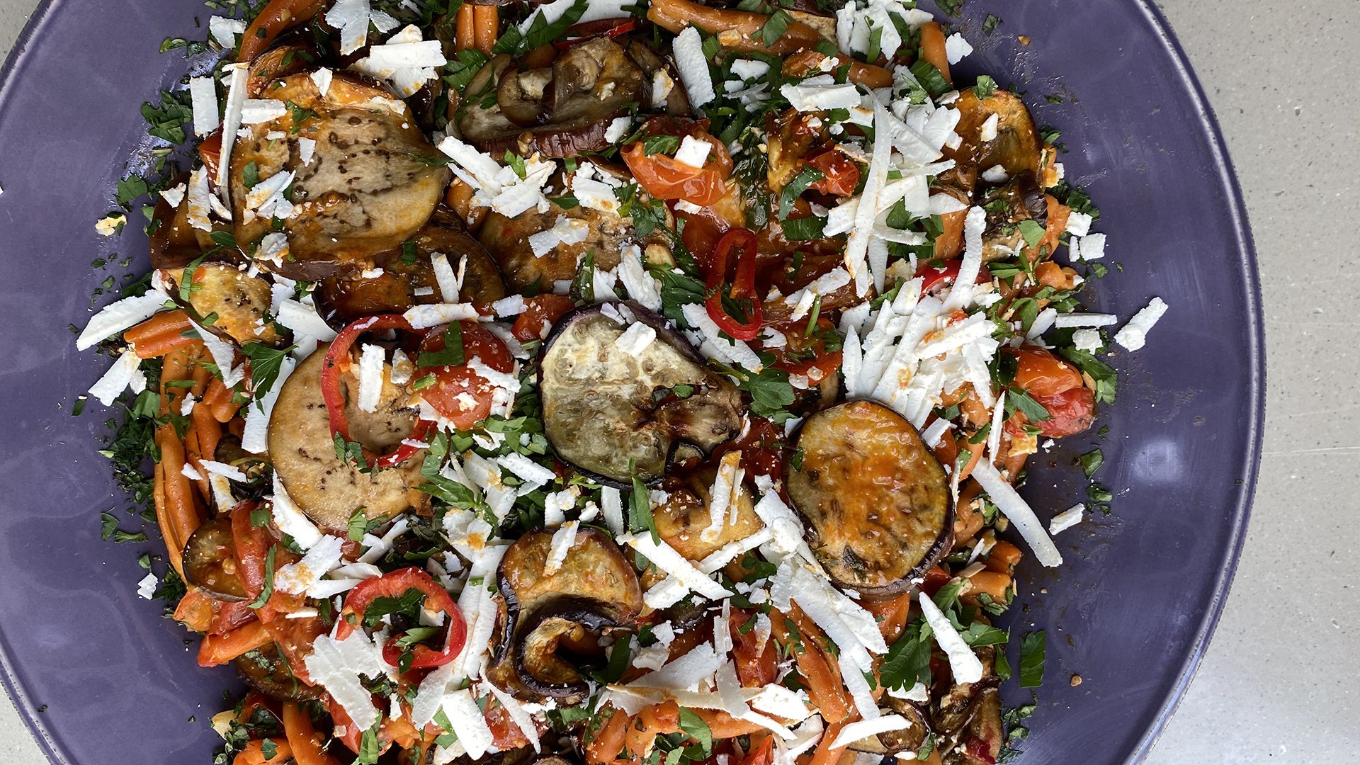 Roasted Eggplant and Cherry Tomato Pasta alla  Norma