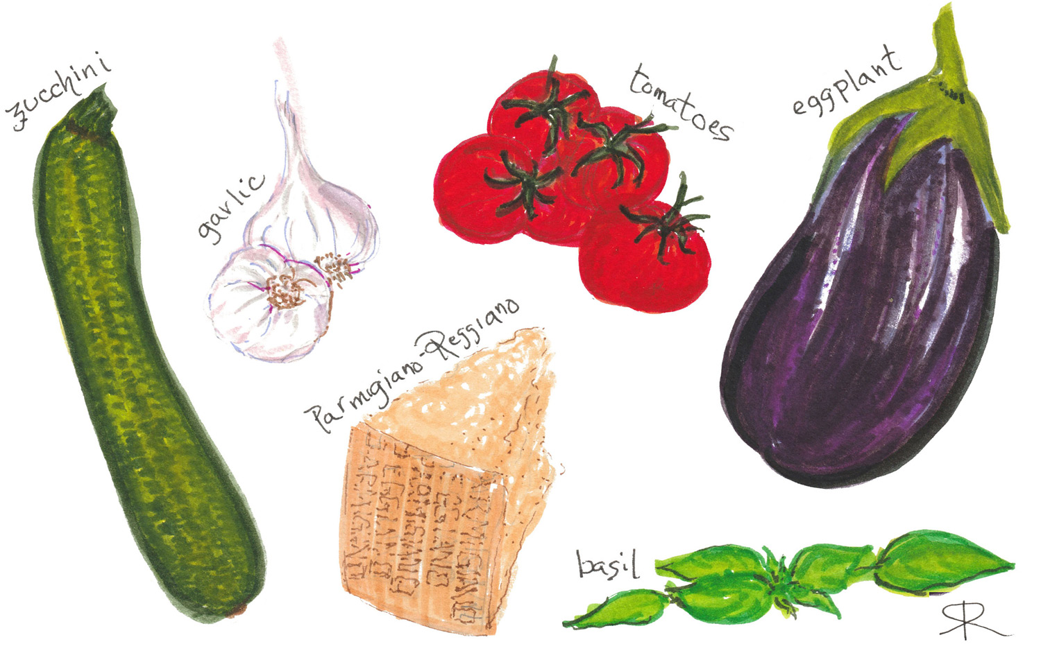 Eggplant & Zucchini Parmigiani