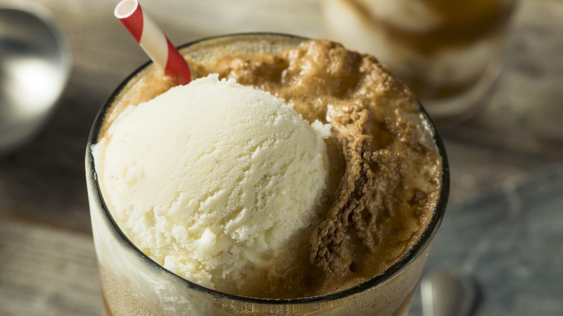 Boozy Coffee Egg Cream Shake