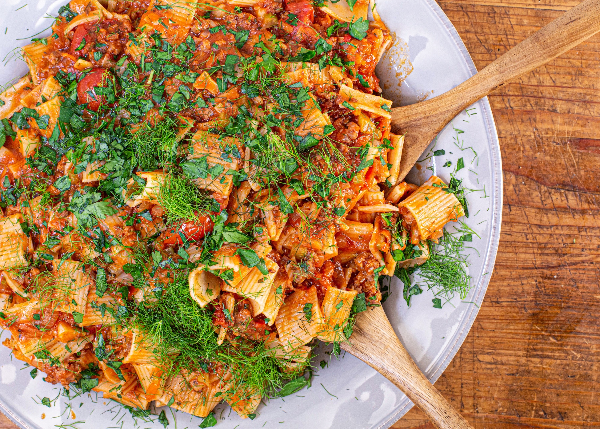 Hot and Sweet Sausage Ragu with Rosemary and Pecorino