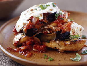 Grilled Chicken and Eggplant Parm
