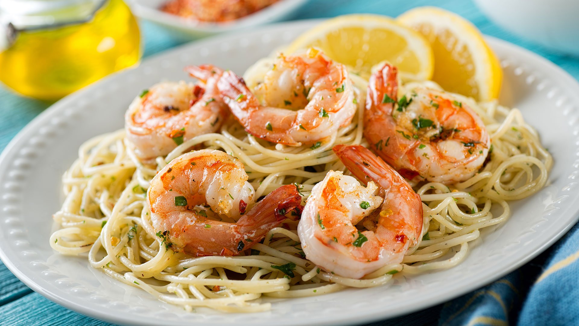 Spicy Shrimp and Spaghetti Aglio Olio