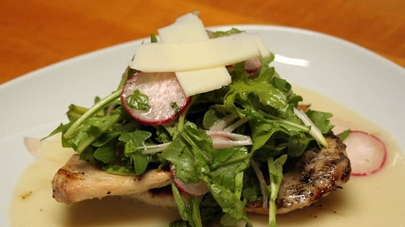 Chicken Paillards with Arugula Salad