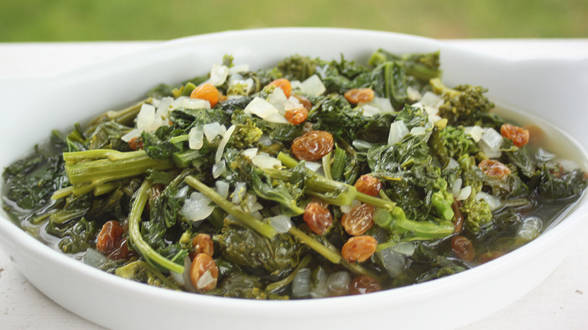 Rapini with Golden Raisins