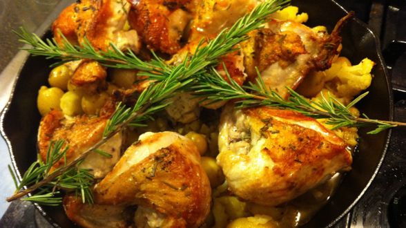 Quick Rosemary Chicken and Potatoes