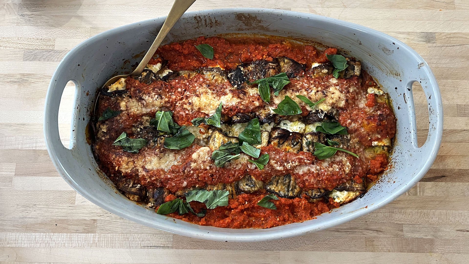 Four Cheese Stuffed Eggplant Rolls (Involtini di Melanzane ai Quattro...