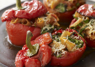 Roasted-Pepper-Pasta-Stuffed Peppers