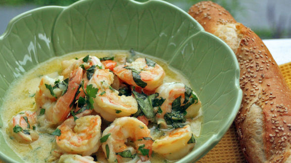 Lemon Cream Shrimp Scampi