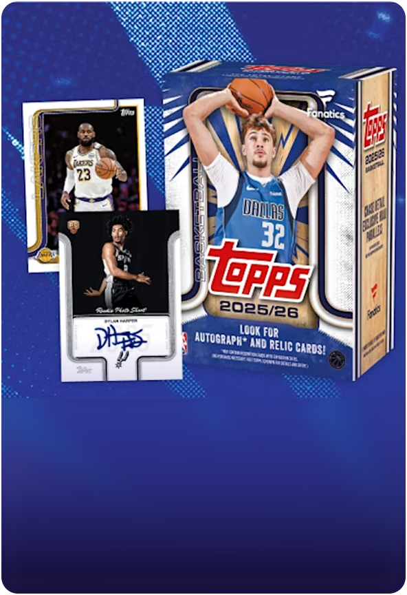 Topps basketball trading cards and collectibles representing FanCash rewards available through Fanatics Sportsbook.