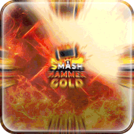 Smash Hammer Gold slot game with fiery explosion theme at Fanatics Casino