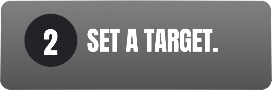Step two Fanatics Sportsbook instructional graphic prompting users to set a betting target.