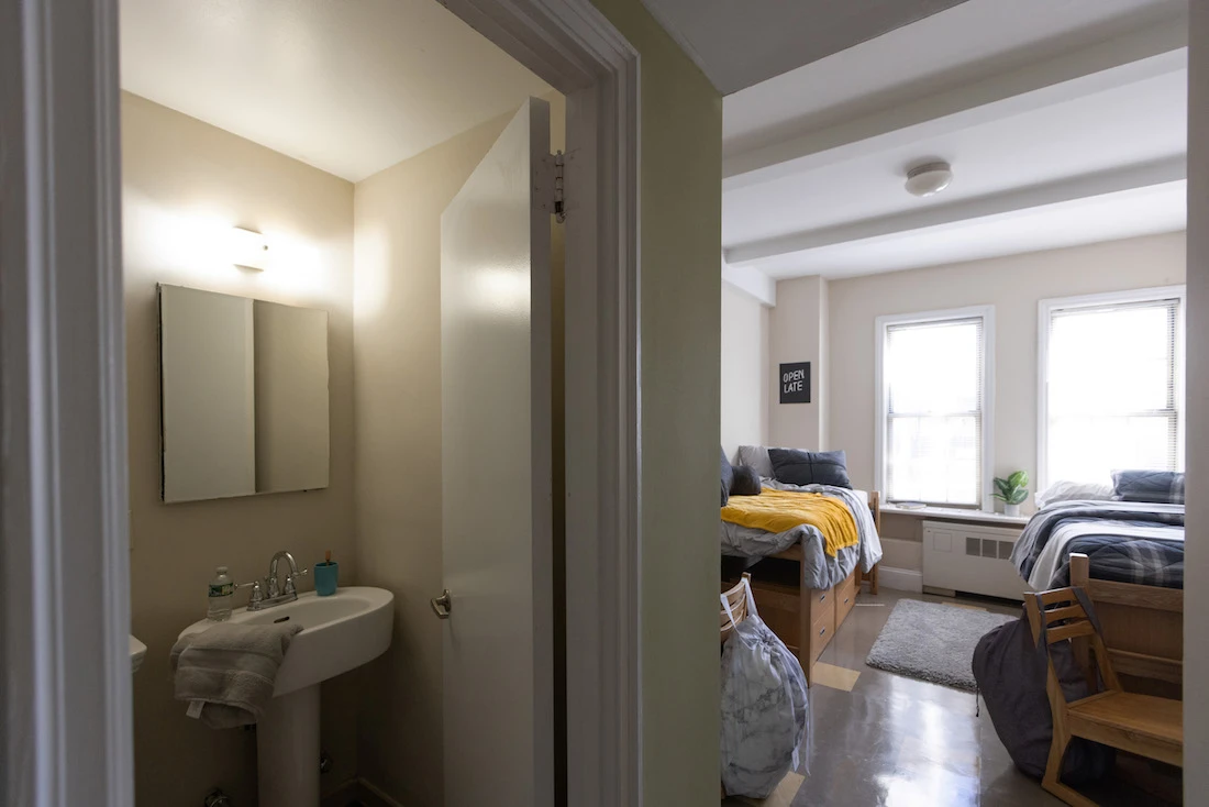 St. George Weller Tower - Sample Double Room (two person occupancy living space)