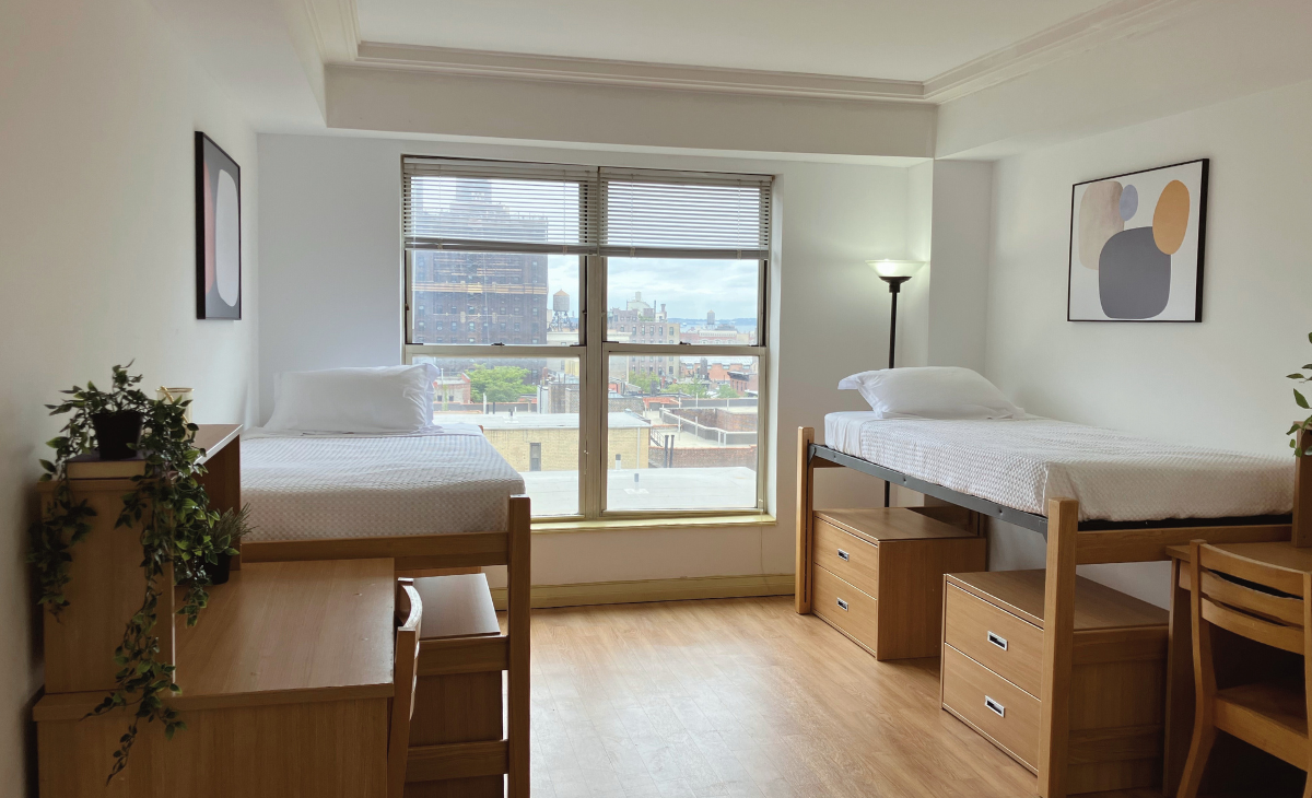 Clark Tower - Sample Large Double Room (two person occupancy living space)