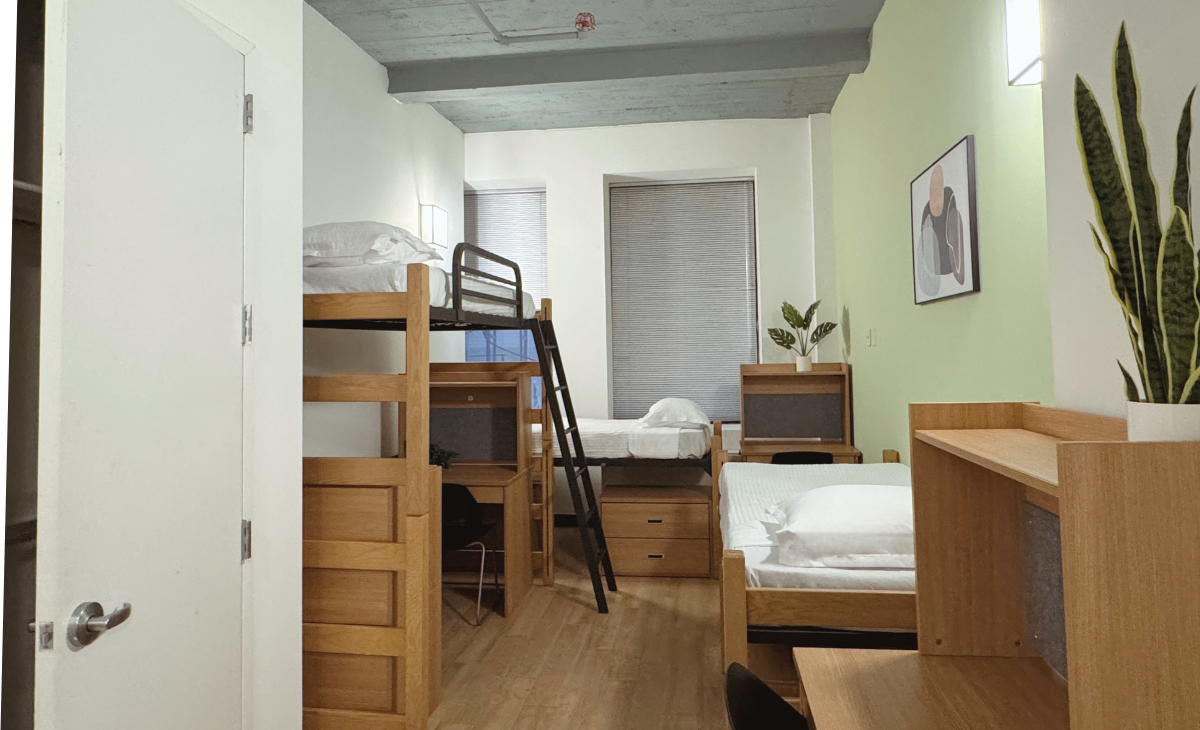 55 John Street - Lofted Triple Example - View 1 (Three Person Occupancy)