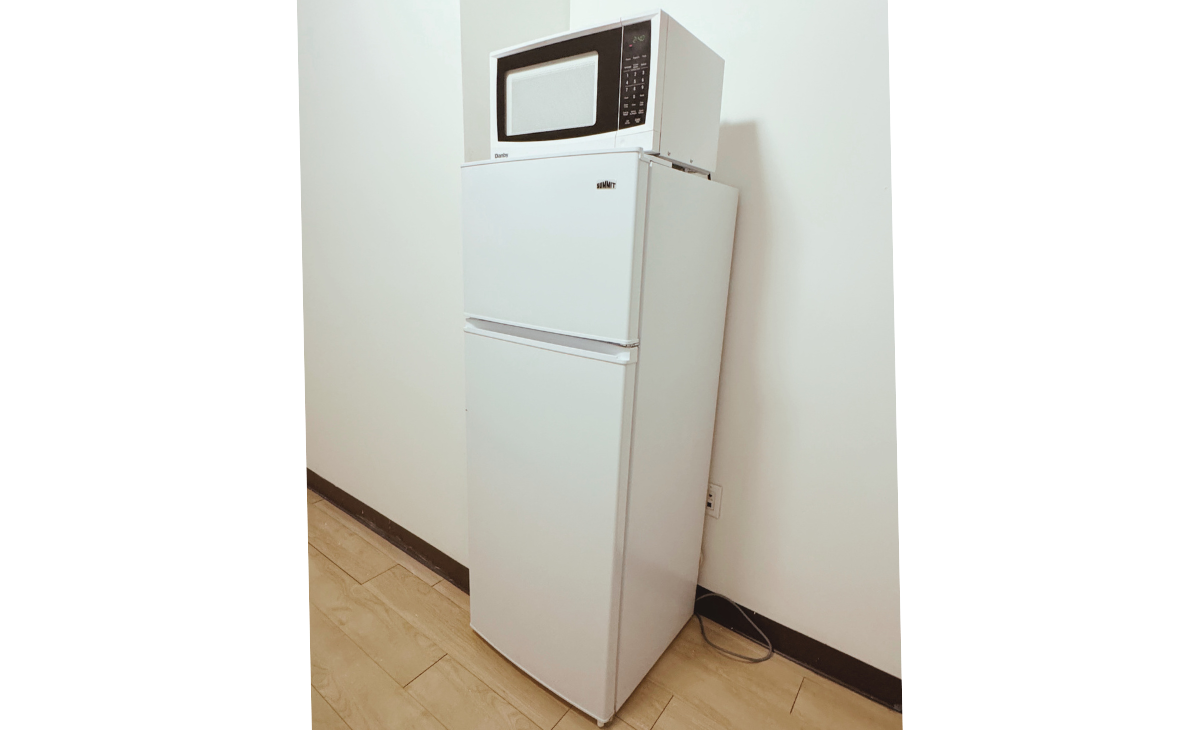55 John Street - Apartment-Style Fridge and Microwave Example 