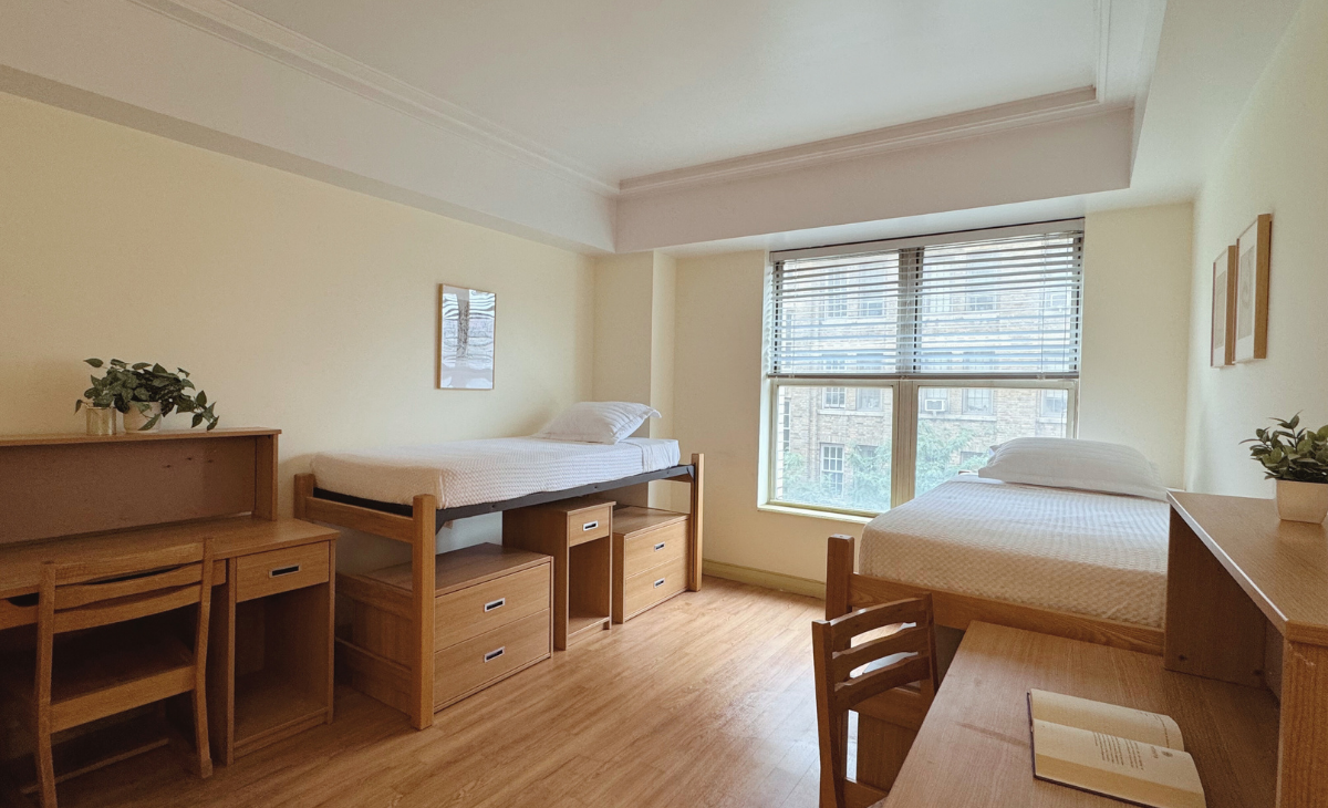 Clark Tower - Sample Double Room (two person occupancy living space)