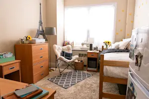 Weller Tower - Sample Single Room (one person occupancy living space).