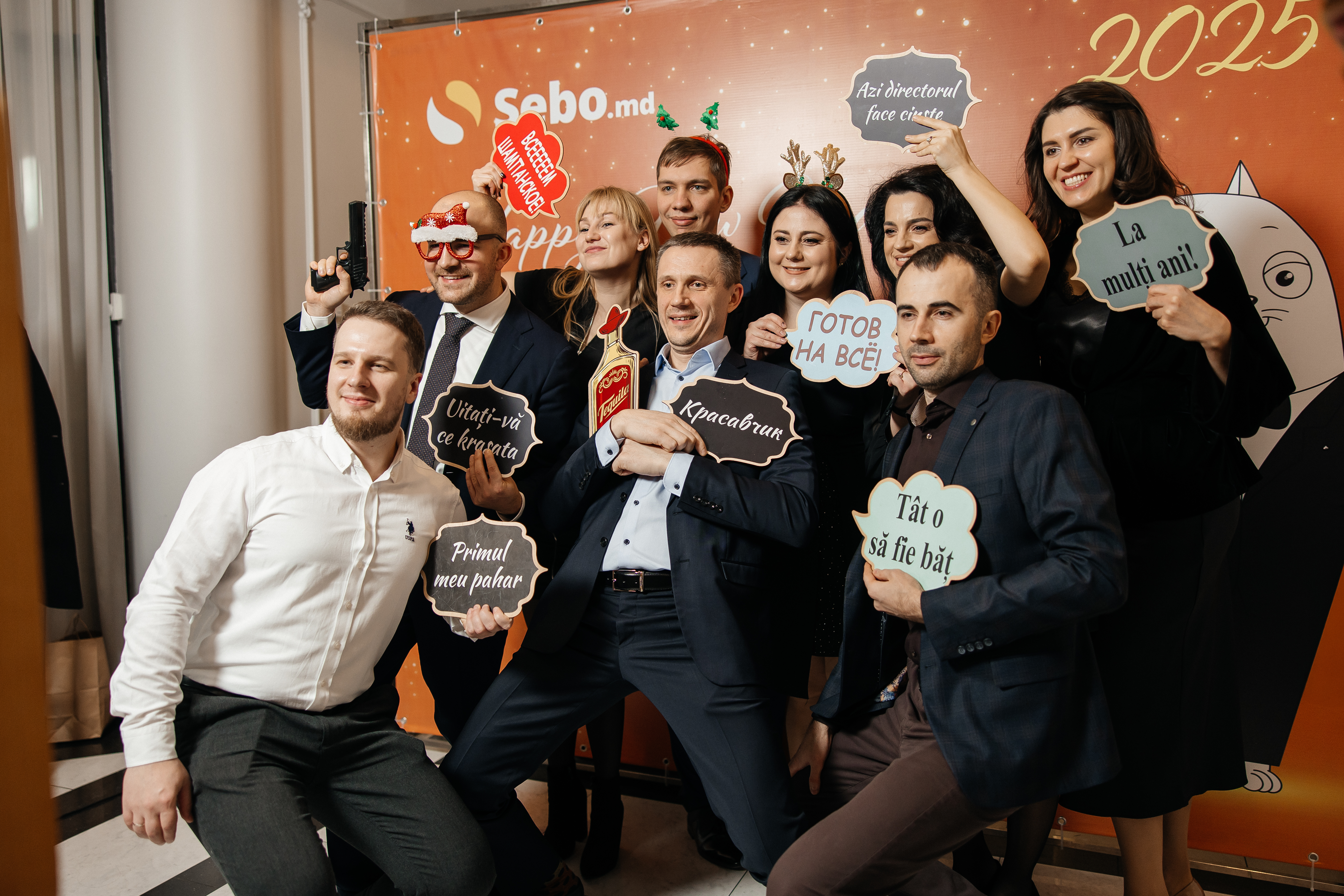 People posing during the event: Corporate Parties