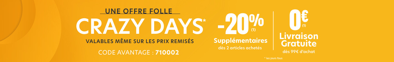 Crazy Days : -20% supplémentaires