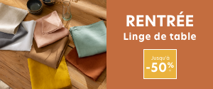 Linge de table jusqu'à -50%