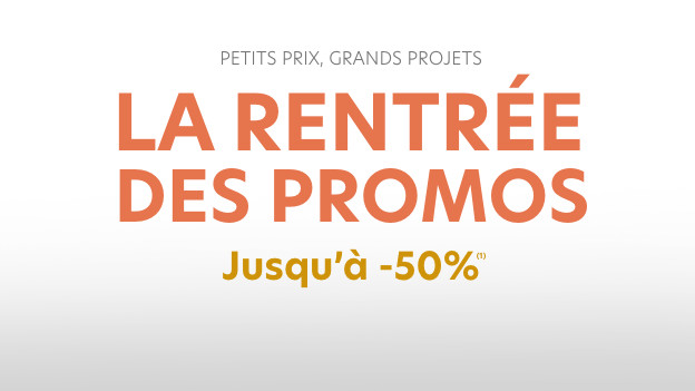 La rentrée jusqu'à -50%