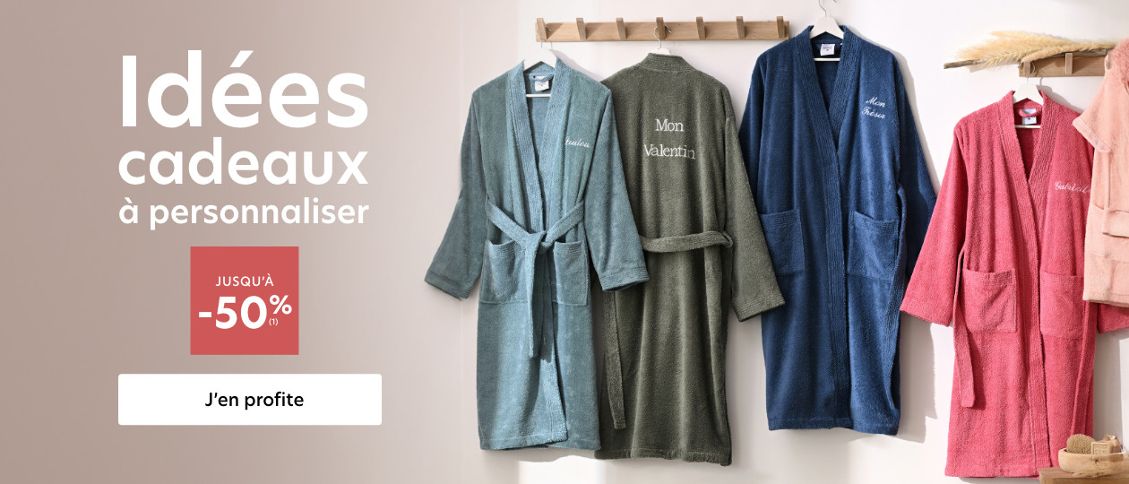 Idées cadeaux à personnaliser jusqu'à -50% 