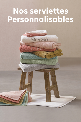 Nos serviettes personnalisables