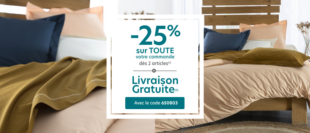 -25% sur votre commande dès 2 articles achetés