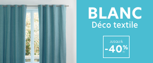 Rideau et déco textile jusqu'à -50%