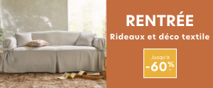 Rideaux et déco textile jusqu'à -60%