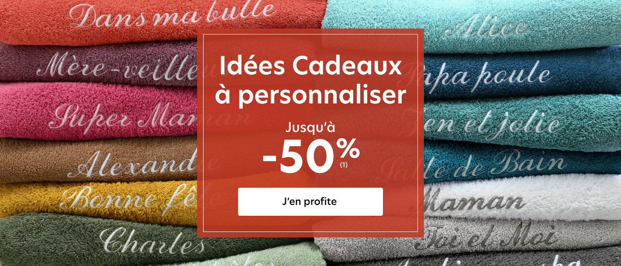 Idées cadeaux à personnaliser jusqu'à -50% 