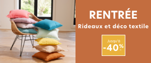 Rideaux et déco textile jusqu'à -40%