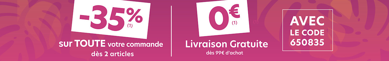 -35% sur votre commande dès 2 articles achetés 