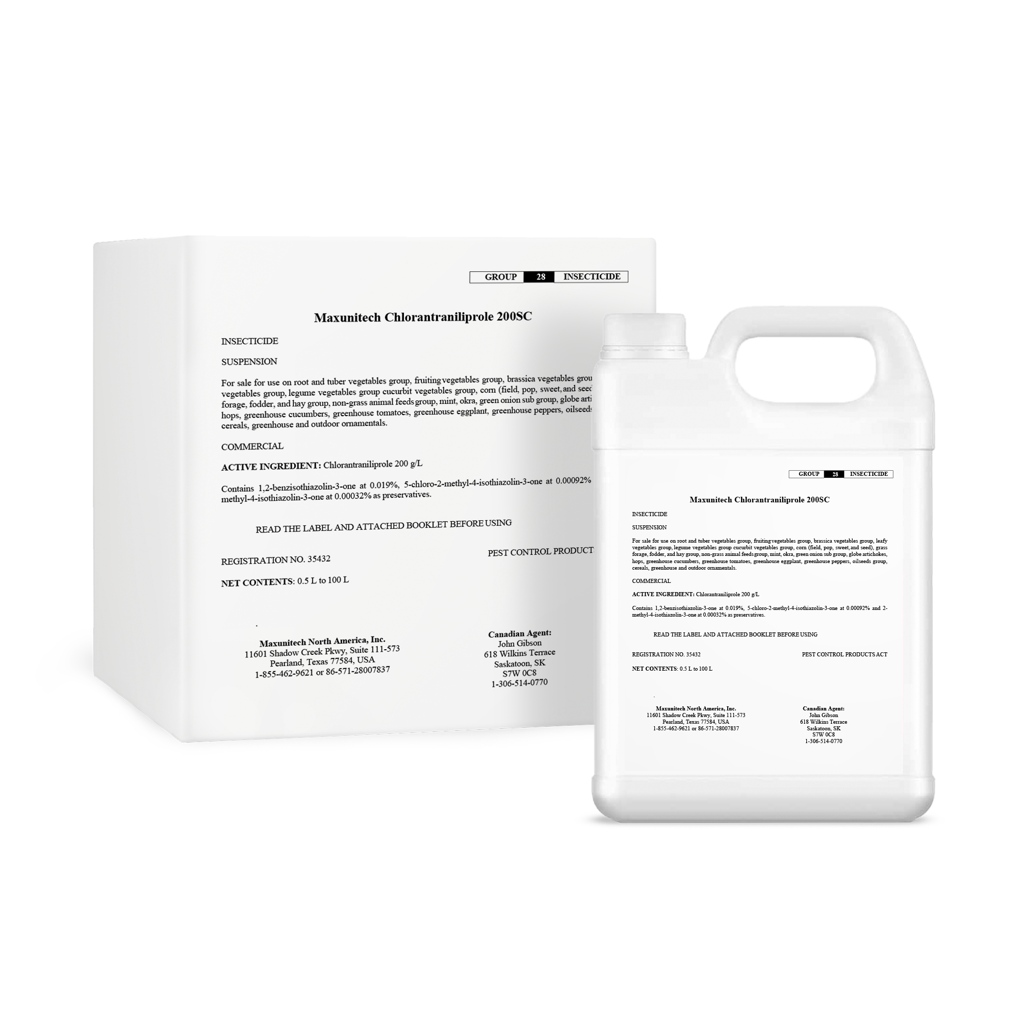 MaxunitechⓇ Chlorantraniliprole 200SC Case Jug Image