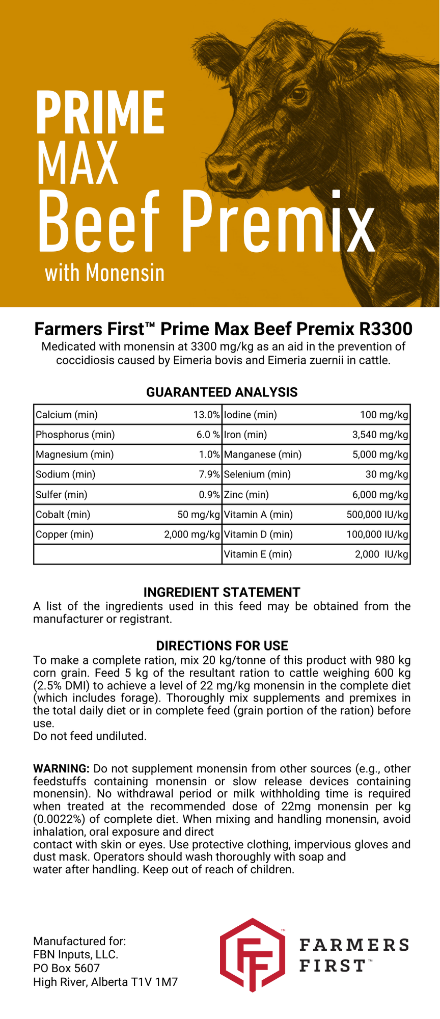 PRIME MAX BEEF PREMIX R3300