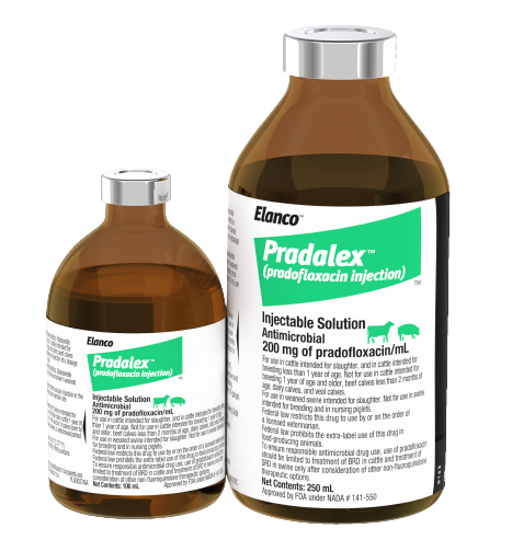 Pradelex (pradofloxacin) Injection