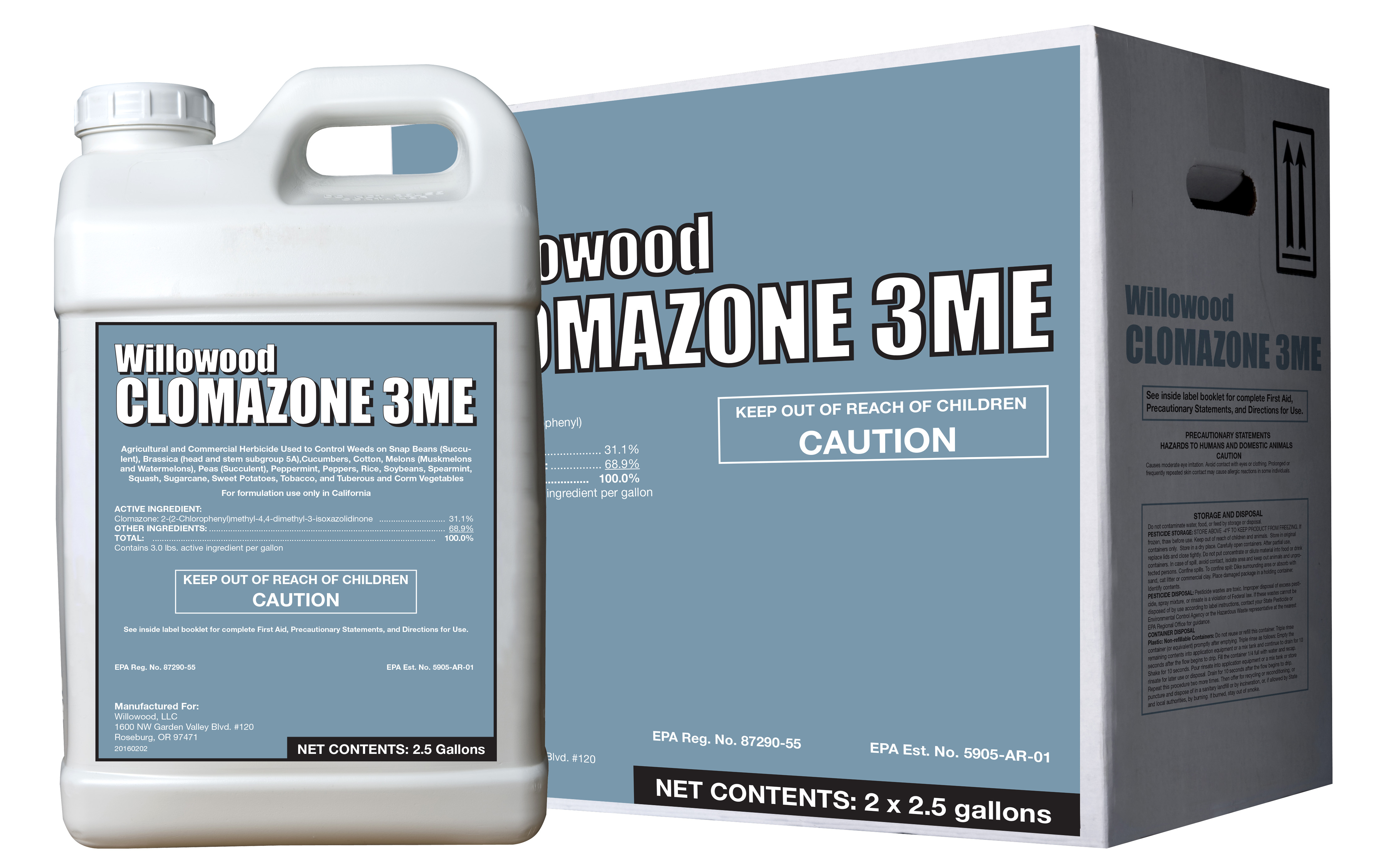 Clomazone 3ME box and jug